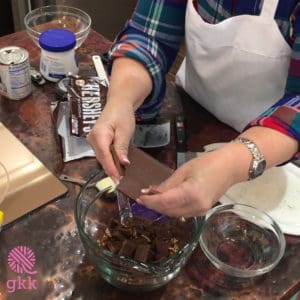 Come on over to the ranch and join Mom as she shows us how to make her classic Million Dollar Fudge https://www.goodknitkisses.com/million-dollar-fudge/ #goodknitkisses #chocolatefudge #milliondollarfudge #recipe #classicfudge
