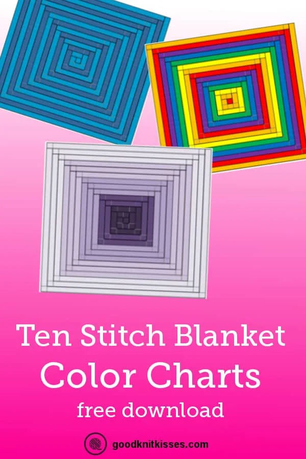Ten Stitch Color Charts PIN