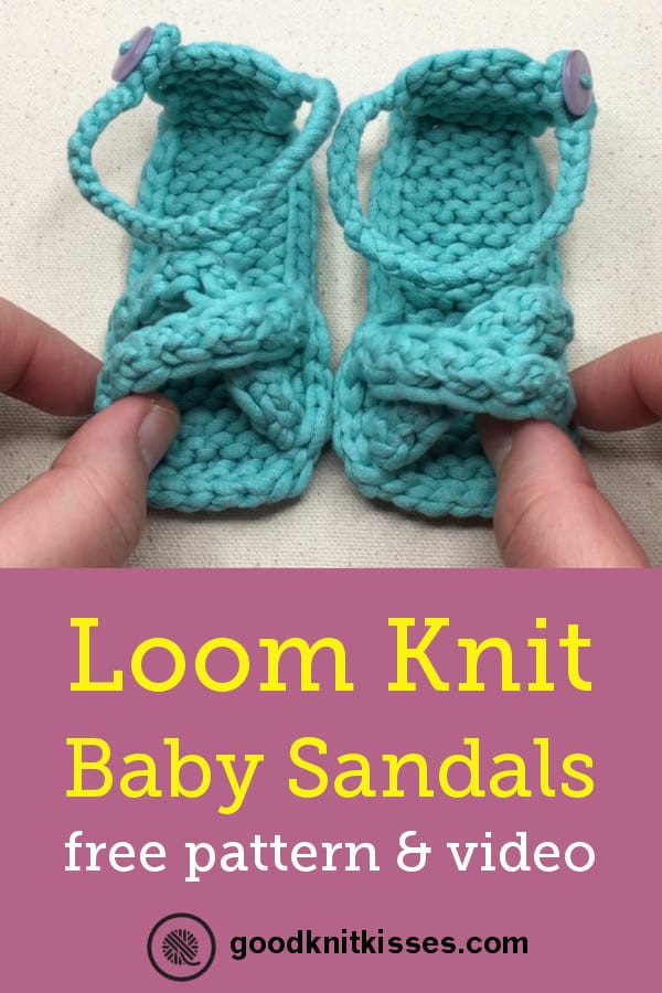 NEW Loom Knit Baby Sandals Video PIN