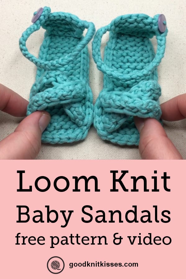 NEW Loom Knit Baby Sandals Video PIN