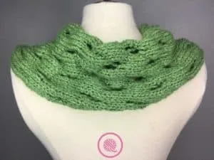 Loom Knit Rolling Waves Cowl