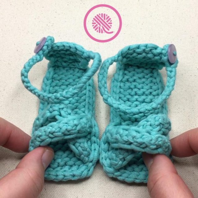 knit baby sandals