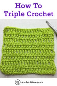 How to Crochet the Triple/Treble Crochet Stitch PIN Image