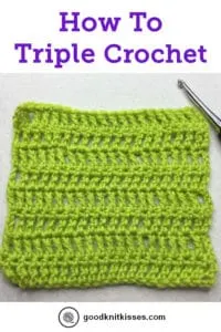 How to Crochet the Triple/Treble Crochet Stitch PIN Image
