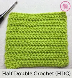 how to crochet half double crochet sample image