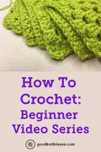 how to crochet beginner video series PIN image