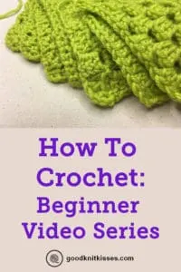 how to crochet beginner video series PIN image