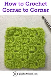 How to Crochet Corner to Corner C2C Pin image
