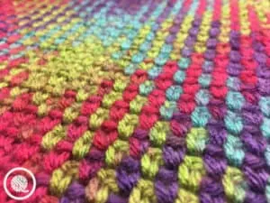 Easy Planned Pooling stitch closeup