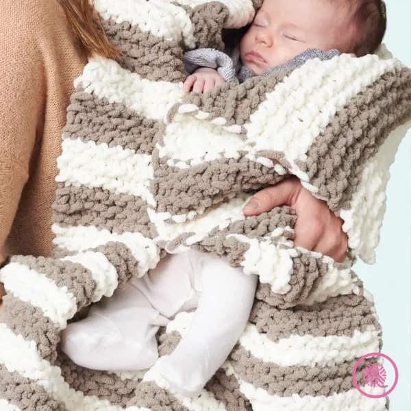 Garter Stitch Baby Blanket In a Wink Blanket Pattern pic