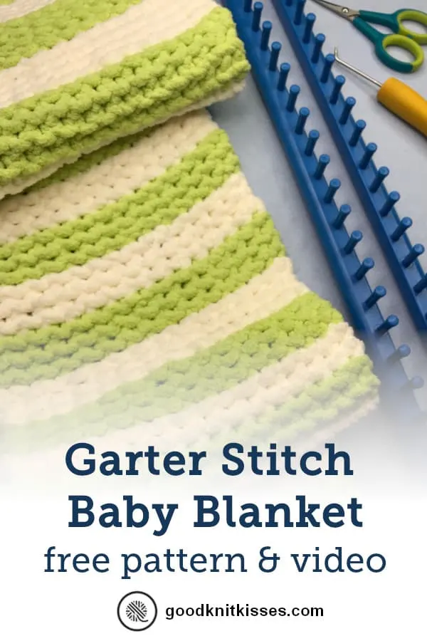 Garter Stitch baby Blanket PIN