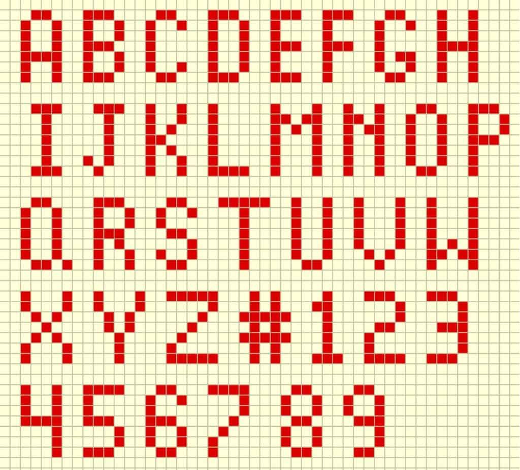 Alphabet Knitting Chart