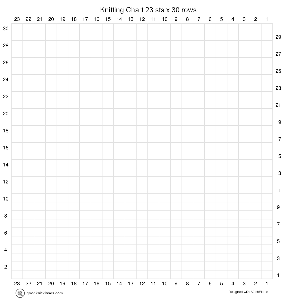 duplicate stitch charts blank