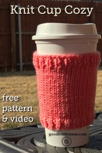 basic knit cup cozy pin image