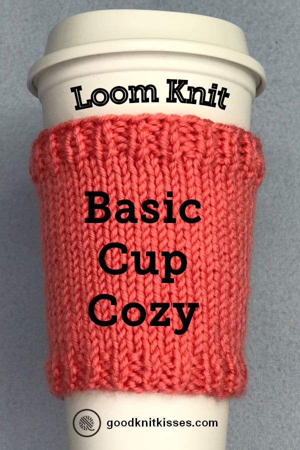Basic Loom Knit Cup Cozy Pin image