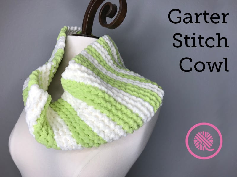 Loom Knit Garter Stitch Cowl
