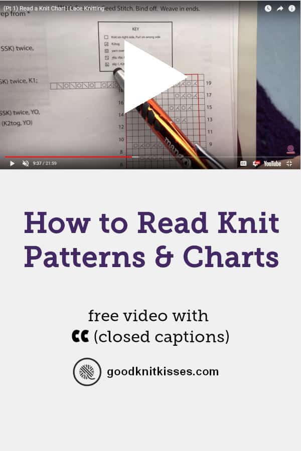 How to Knit Lace Part 1 Video PIN