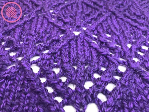 How to Knit Lace: Lace pattern close up