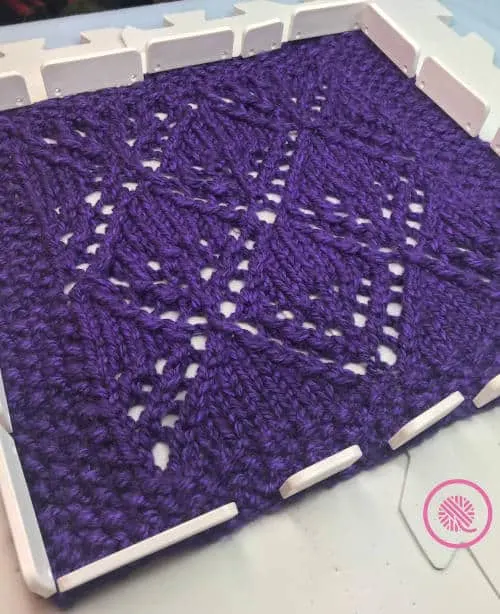 How to Knit Lace: Wet blocking lace swatch