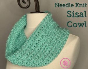 needle knit sisal and seagrass stitches sisal cowl