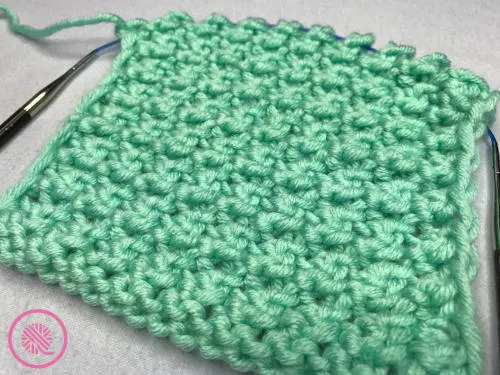 Needle Knit Sisal Scarf progress pic