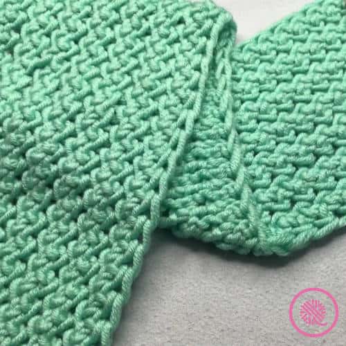 Needle knit Sisal Scarf finished pic