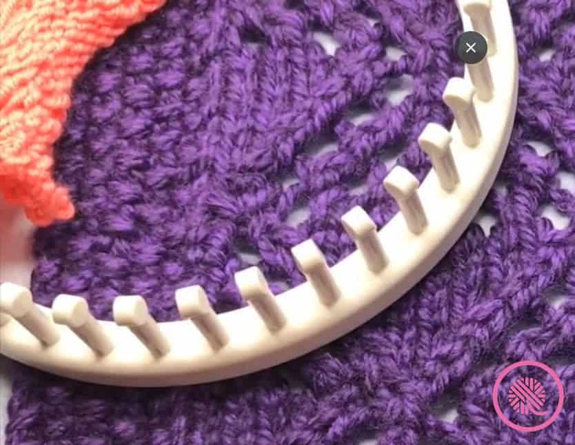 change loom patterns to new gauge or yarn loom and swatch image