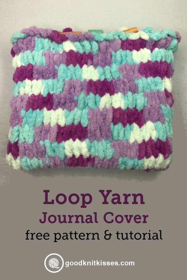 Loop Yarn Journal Cover finished PIN