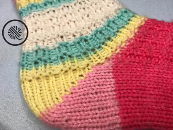 loom knit socks that fit sock heel