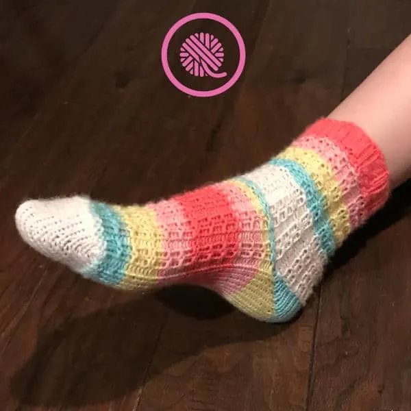 loom knit socks that fit finished pic