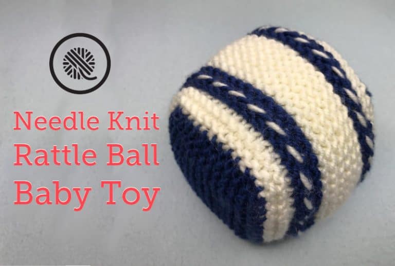 Easy knit rattle ball your baby will love to play with for hours