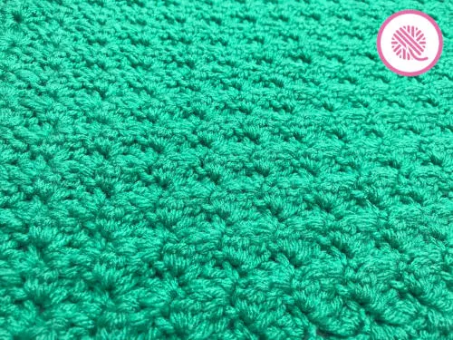 crochet marshmallow stitch closeup
