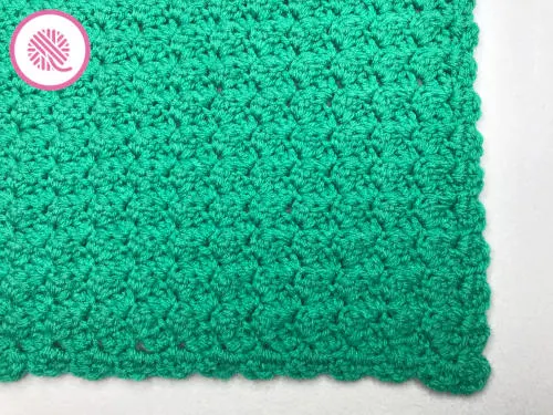 crochet marshmallow stitch blanket finished pic