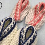 PDF: Loom Knit Two Color Baby Booties