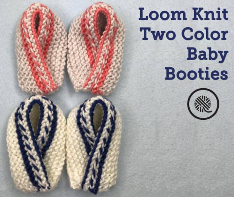 Learn to Make Colorful Loom Knit Baby Booties GoodKnit Kisses