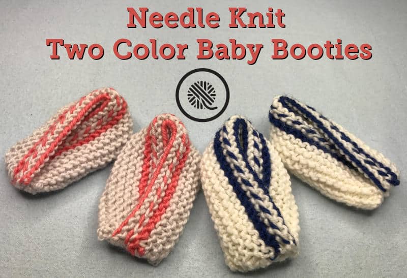 Knit Two Color Baby Booties To Make Sure Your Baby Has Cozy Toes