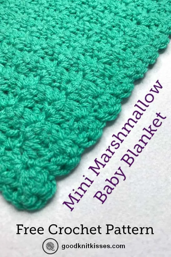 crochet marshmallow stitch blanket pin