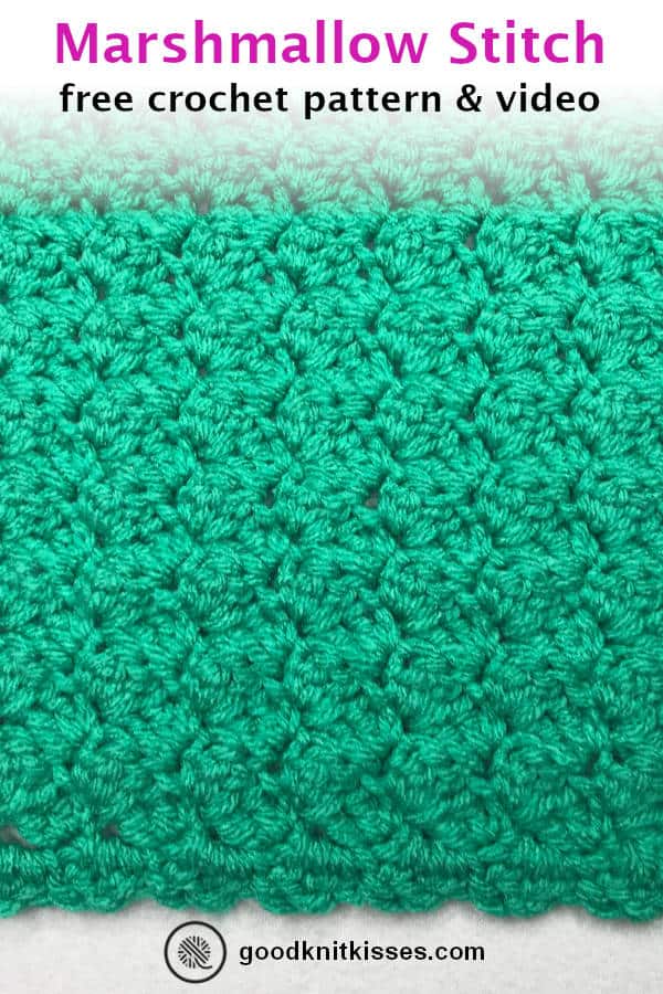 crochet marshmallow stitch pin image