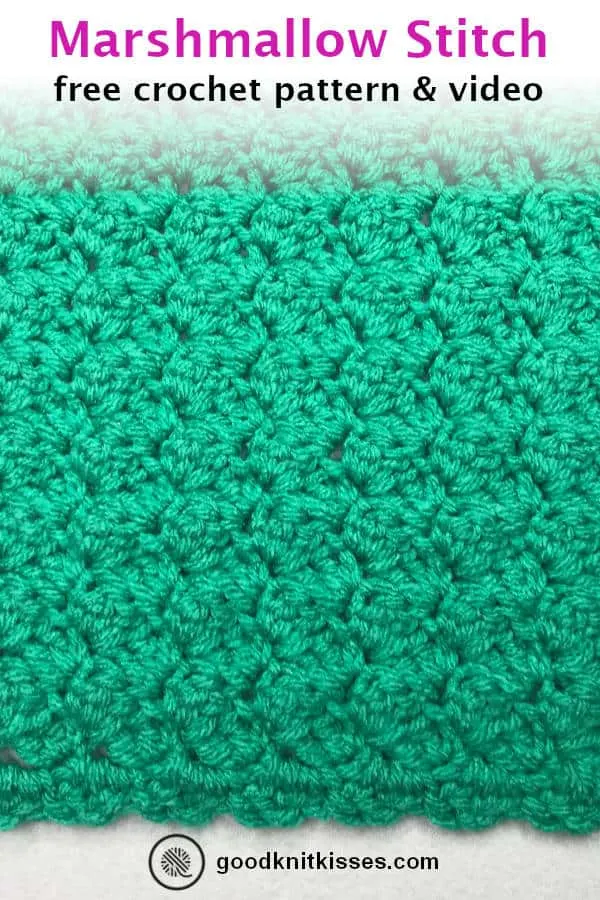 crochet marshmallow stitch pin image