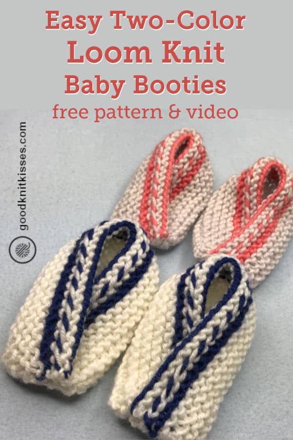 Learn To Make Colorful Loom Knit Baby Booties Goodknit Kisses