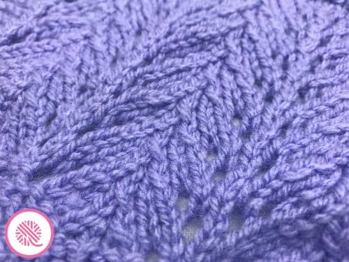 Feather Lace Stitch close up