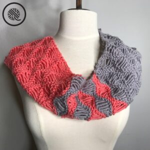 PDF: Needle Knit Coral Breezes Infinity Scarf Pattern