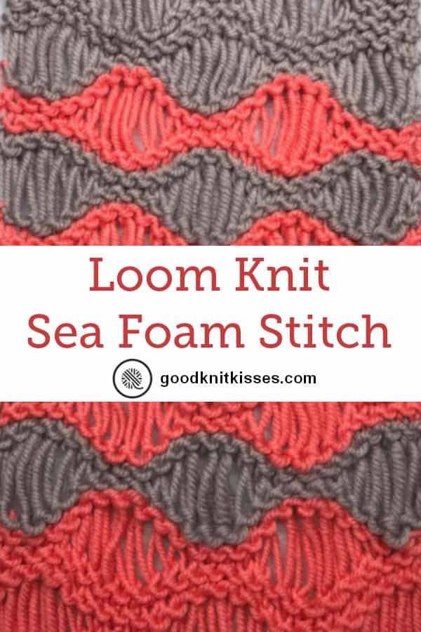 loom knit sea foam stitch pin image