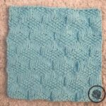 PDF: Needle Knit Tumbling Moss Blocks Washcloth