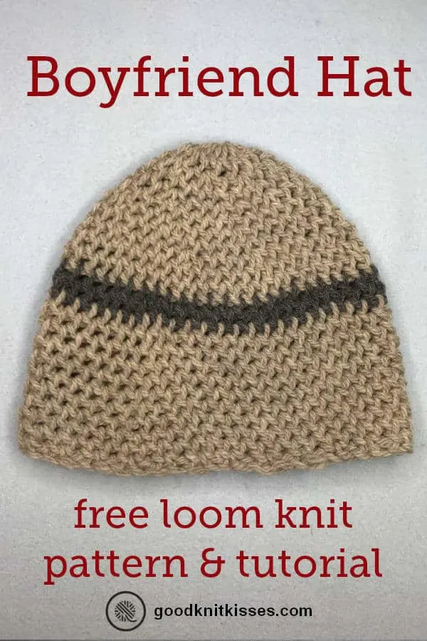 loom knit boyfriend hat pin image