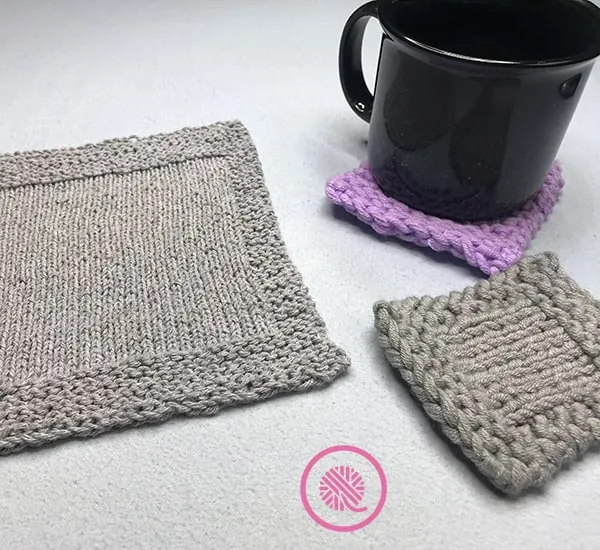 easy garter stitch patterns for loom knitters dishcloth and coaster set