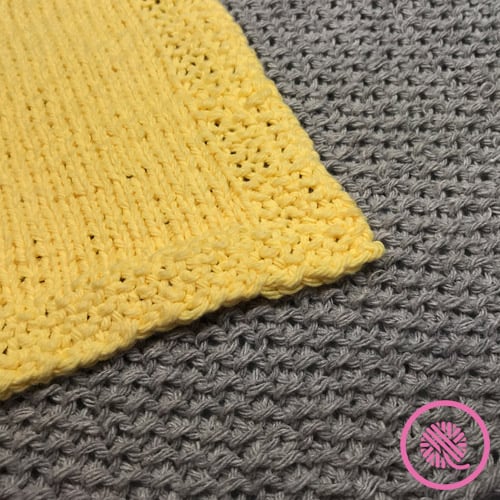 easy seed stitch patterns for loom knitters closeup of dishcloths