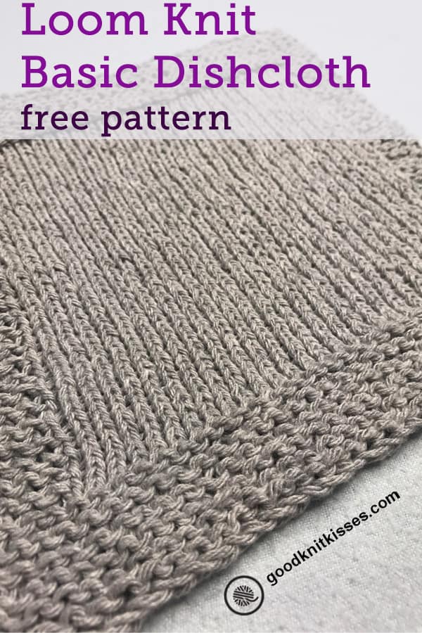easy garter stitch patterns for loom knitters Basic Dishcloth pin image