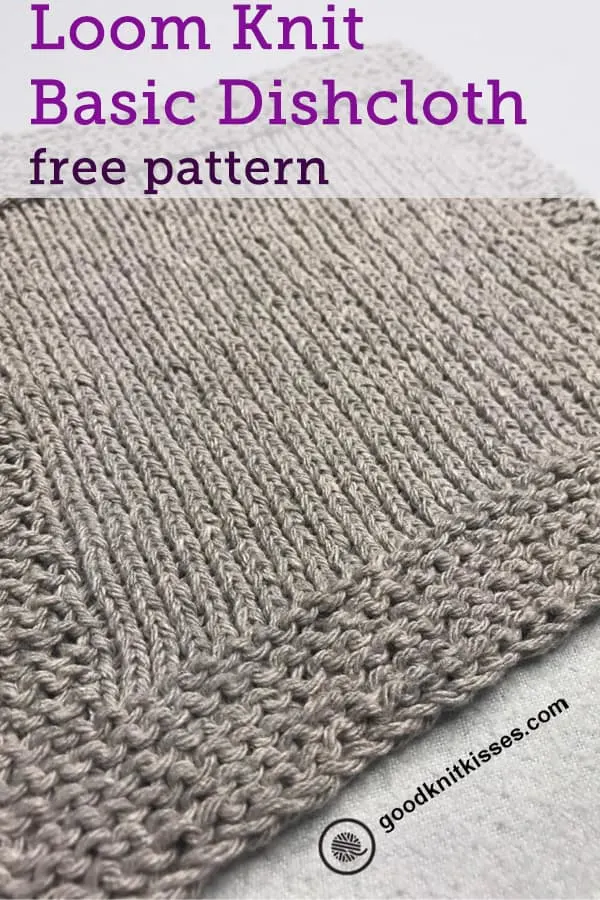 easy garter stitch patterns for loom knitters Basic Dishcloth pin image