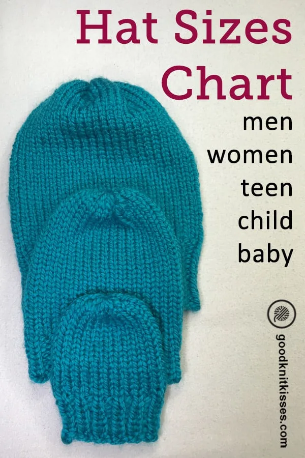 hat sizes chart pin image